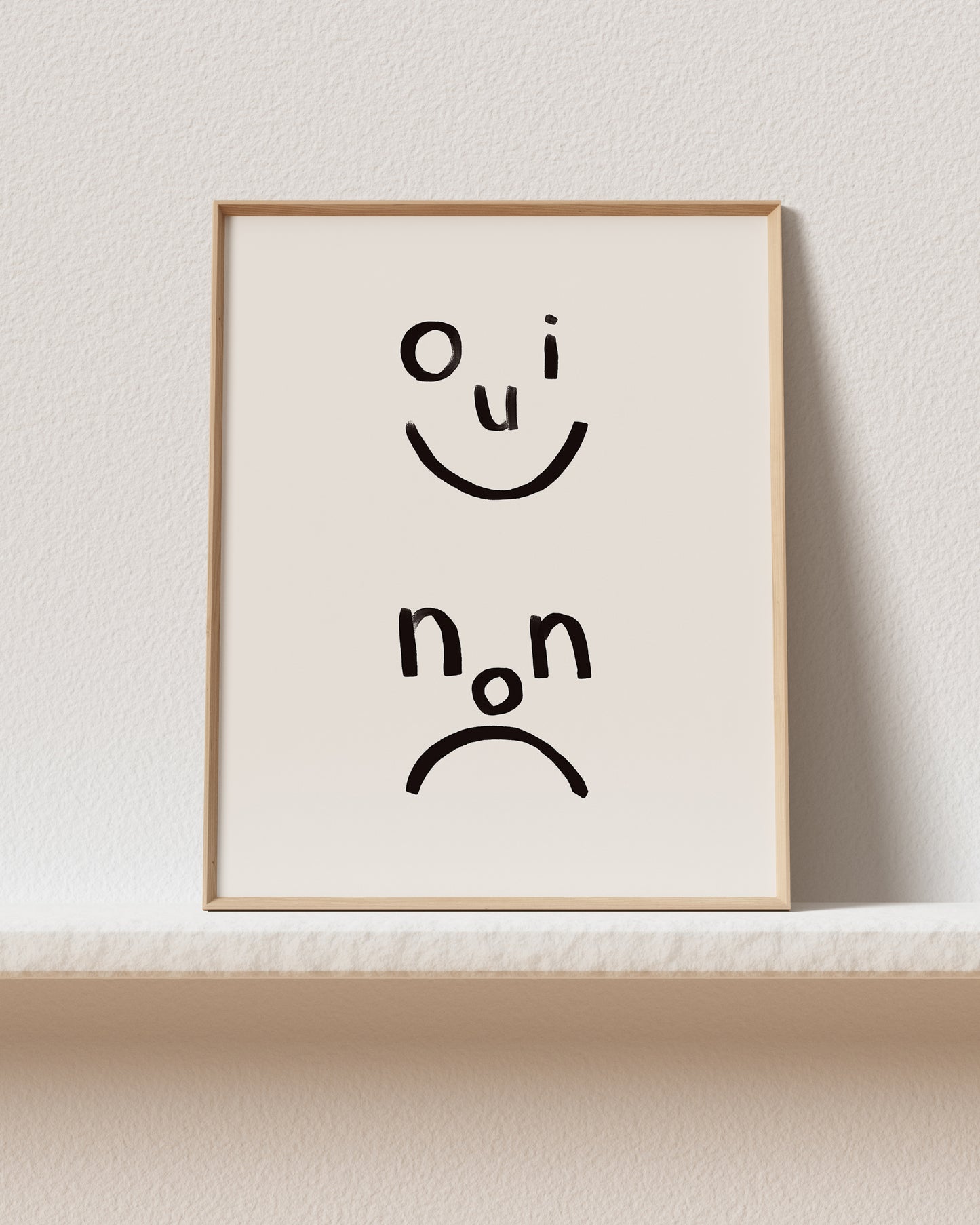 Oui Non Art Print