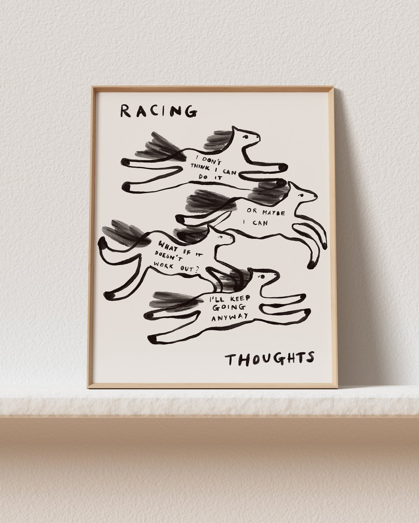 Racing Thoughts Art Print