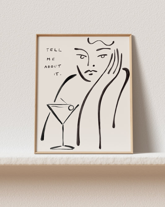 Tell Me About It Art Print
