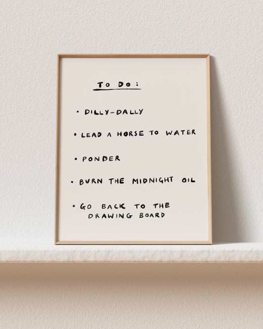 TO DO: No.2 Art Print