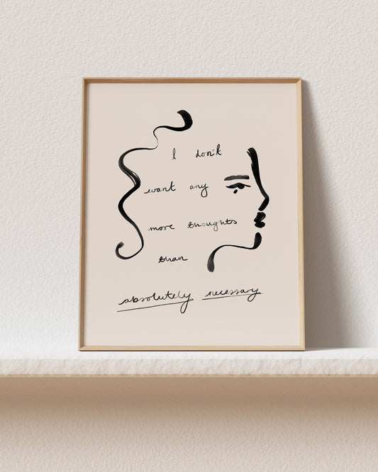 Absolutely Necessary Art Print