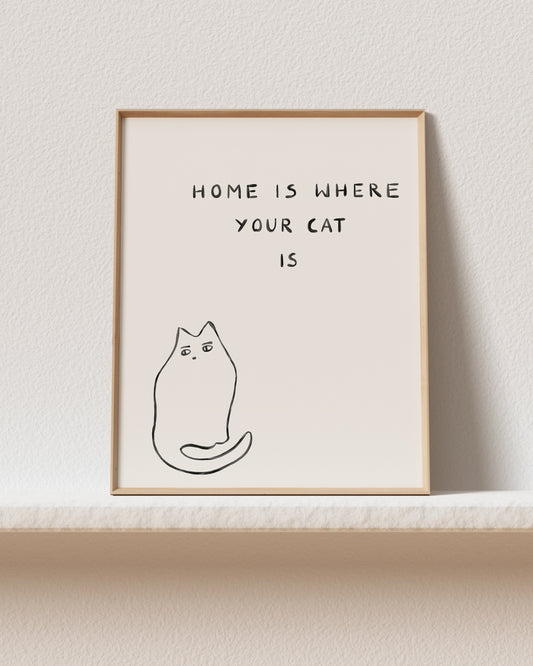 Home Is Where Your Cat Is Art Print