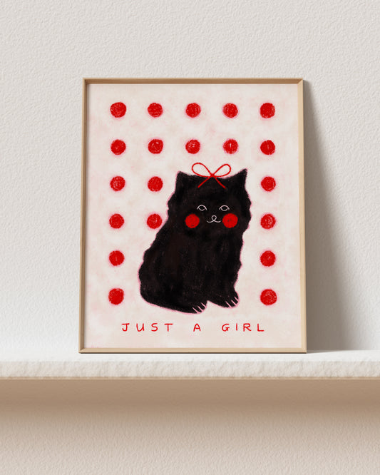 Just A Girl Art Print