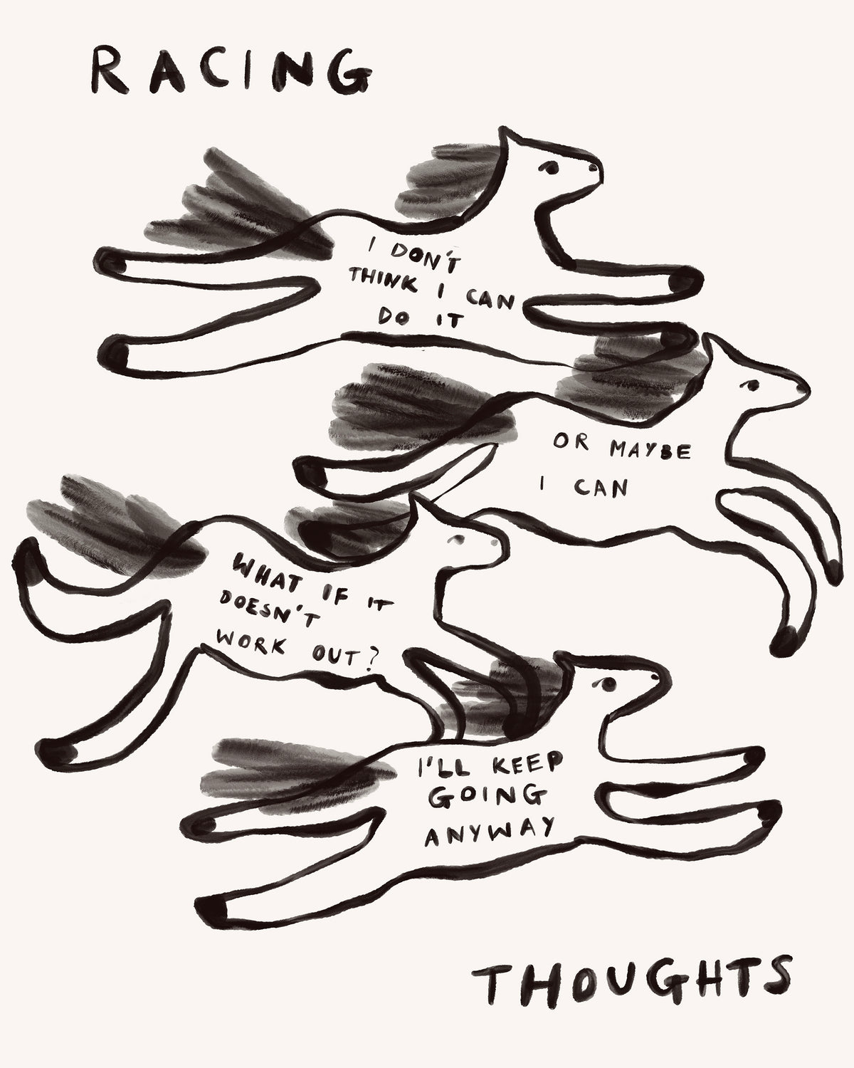 Extreme Racing Thoughts Racing Thoughts Art Print – Kit Agar