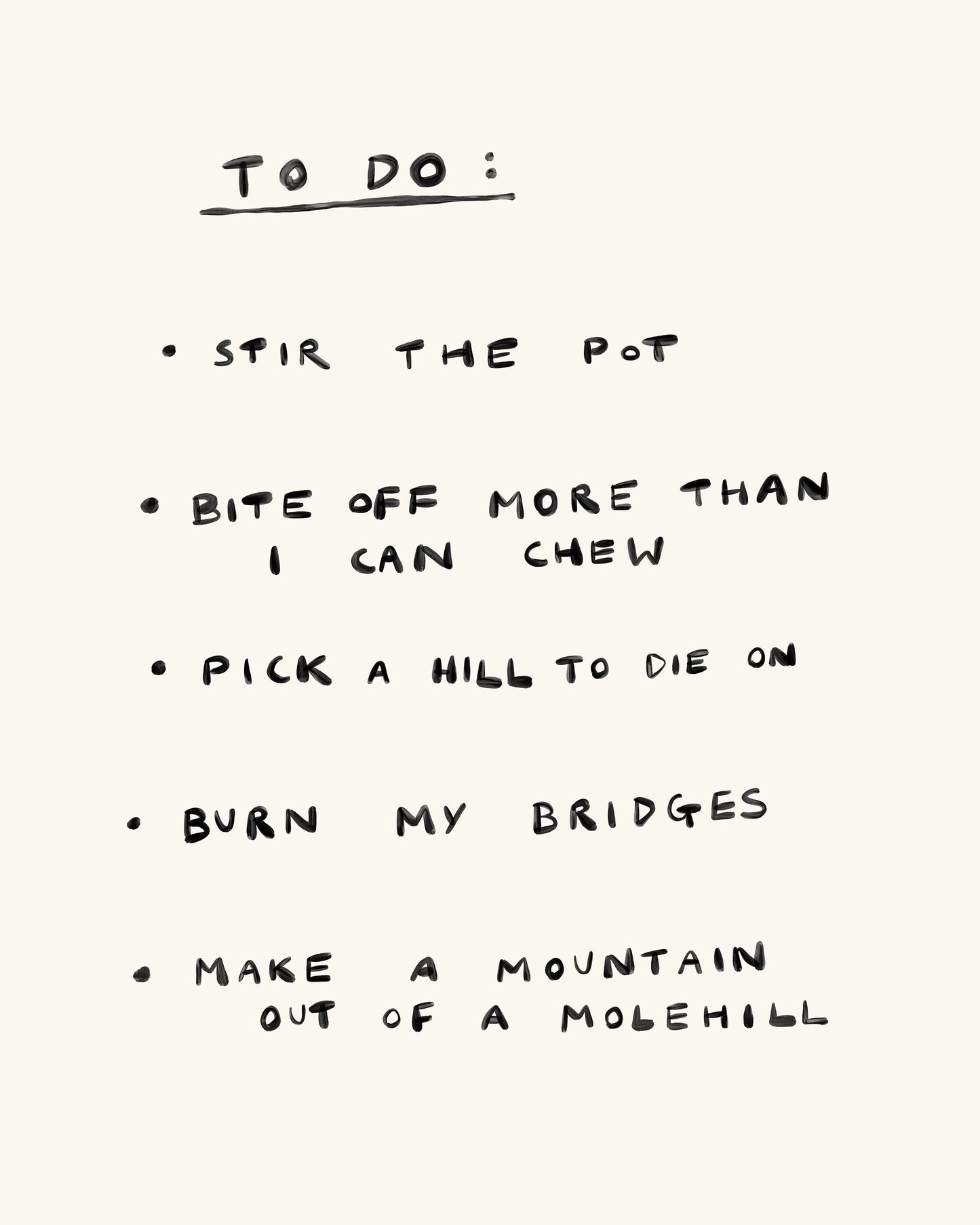 TO DO: No.1 Art Print